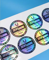 鐳射不干膠標(biāo)簽——反光變色