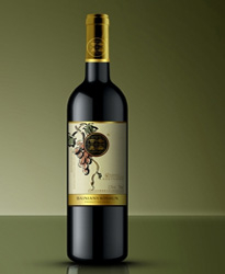 【百年堯舜】干紅葡萄酒瓶標(biāo)簽
